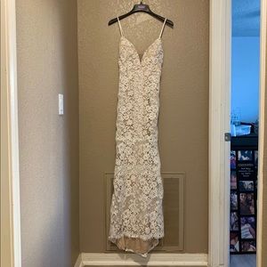 White lace Maxi dress wedding